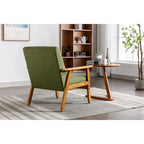Fauteuil d'appoint capitonné avec cadre en bois massif