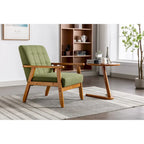 Fauteuil d'appoint capitonné avec cadre en bois massif