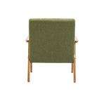 Fauteuil d'appoint capitonné avec cadre en bois massif