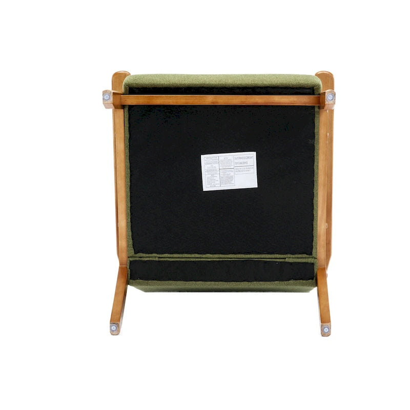 Fauteuil d'appoint capitonné avec cadre en bois massif