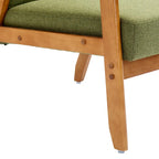 Fauteuil d'appoint capitonné avec cadre en bois massif