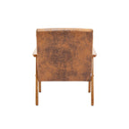 Fauteuil d'appoint capitonné avec cadre en bois massif
