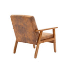 Fauteuil d'appoint capitonné avec cadre en bois massif