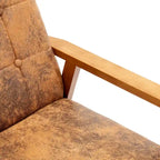 Fauteuil d'appoint capitonné avec cadre en bois massif
