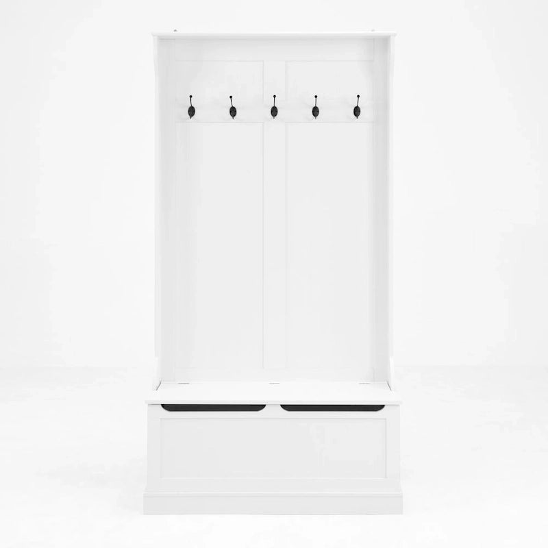 Banc d'entrée avec porte-manteau et rangement à chaussures
