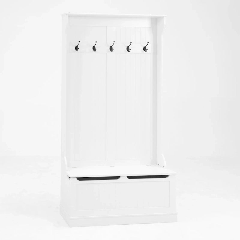 Banc d'entrée avec porte-manteau et rangement à chaussures