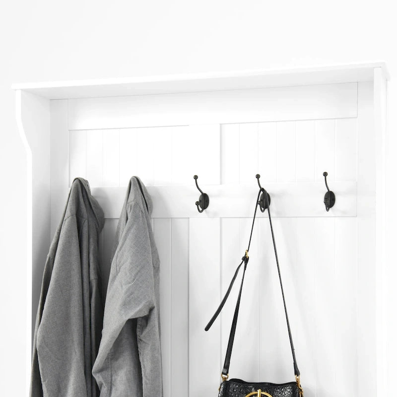 Banc d'entrée avec porte-manteau et rangement à chaussures