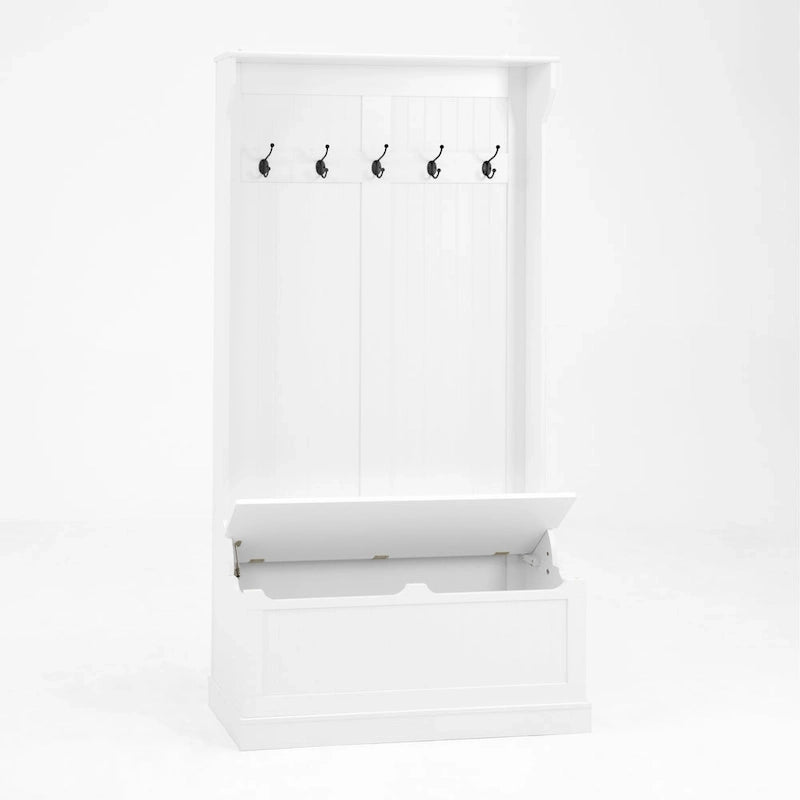 Banc d'entrée avec porte-manteau et rangement à chaussures