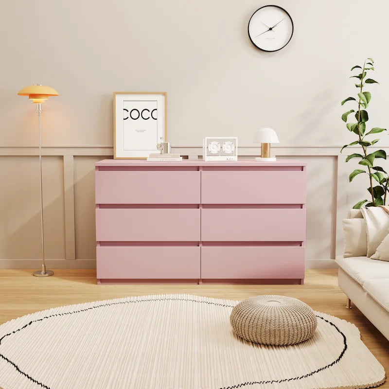 Commode à 6 tiroirs avec meuble de rangement