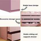 Commode à 6 tiroirs avec meuble de rangement