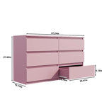 Commode à 6 tiroirs avec meuble de rangement