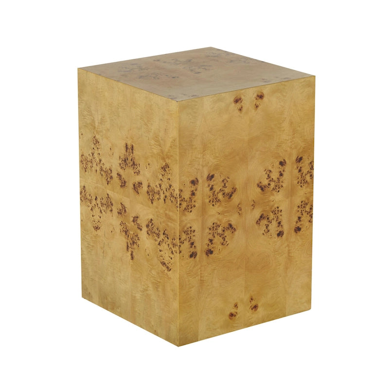 Table d'appoint carrée en bois avec motif grain de bois - Marron
