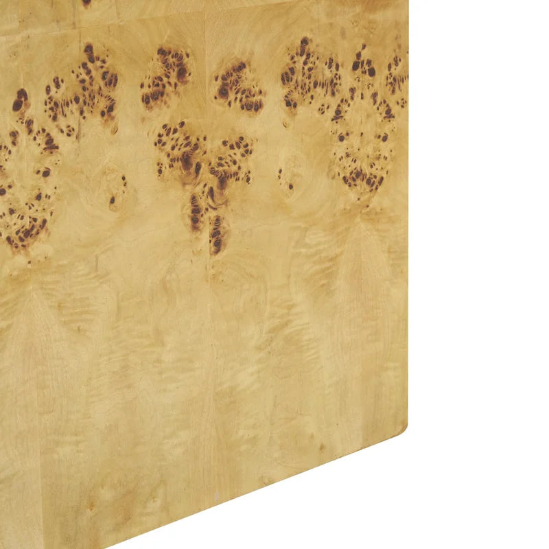 Table d'appoint carrée en bois avec motif grain de bois - Marron