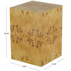 Table d'appoint carrée en bois avec motif grain de bois - Marron