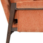 Fauteuil d'appoint en velours avec cadre en bois massif