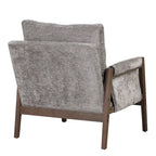 Fauteuil d'appoint en velours avec cadre en bois massif