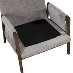 Fauteuil d'appoint en velours avec cadre en bois massif