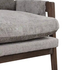 Fauteuil d'appoint en velours avec cadre en bois massif