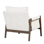 Fauteuil d'appoint en velours avec cadre en bois massif