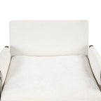 Fauteuil d'appoint en velours avec cadre en bois massif