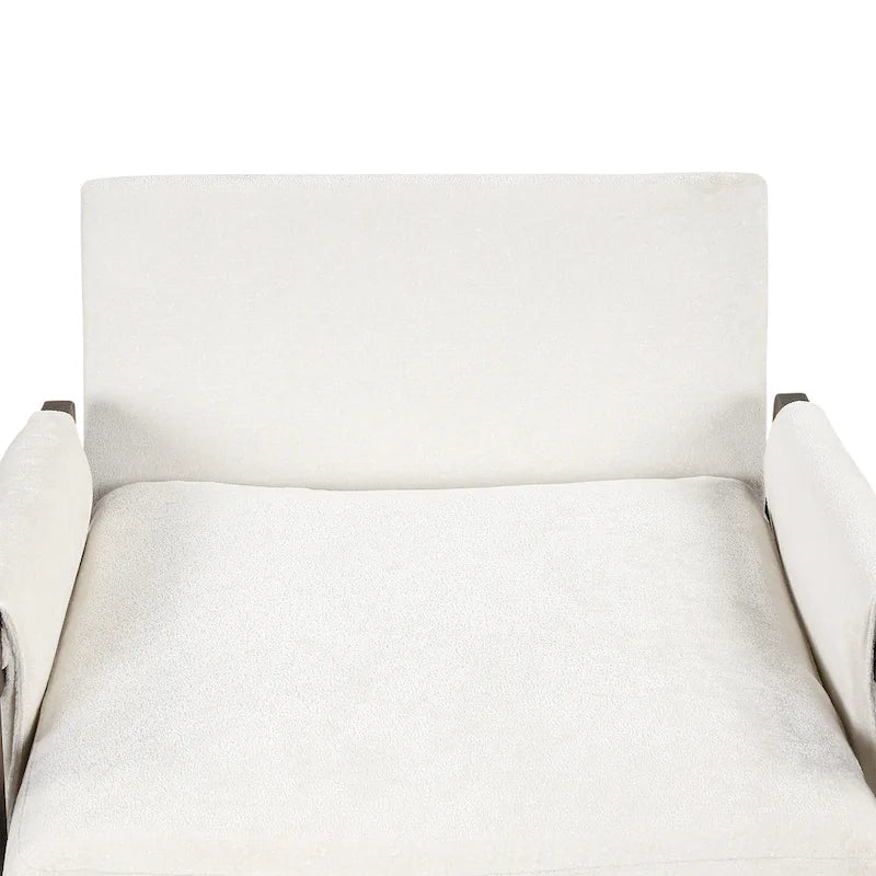 Fauteuil d'appoint en velours avec cadre en bois massif
