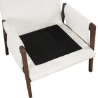 Fauteuil d'appoint en velours avec cadre en bois massif
