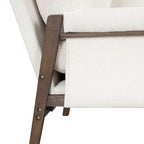 Fauteuil d'appoint en velours avec cadre en bois massif