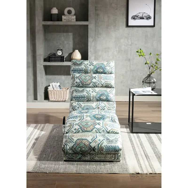 Chaise longue d'intérieur avec dossier inclinable