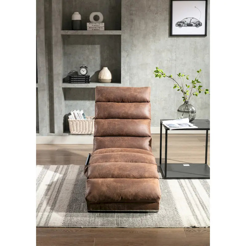 Chaise longue d'intérieur avec dossier inclinable