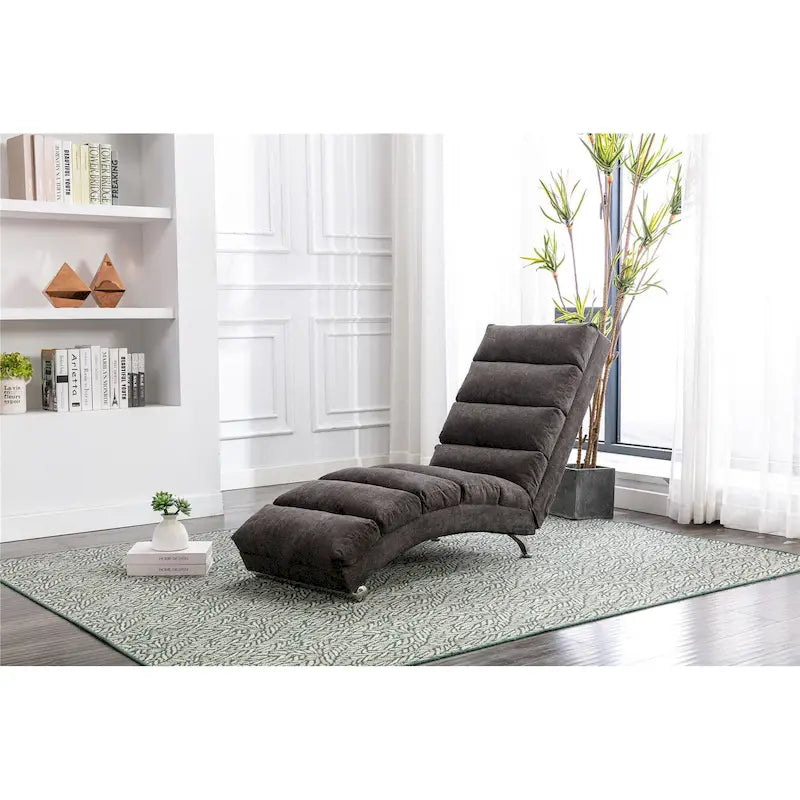 Chaise longue d'intérieur avec dossier inclinable