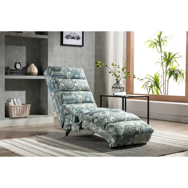 Chaise longue d'intérieur avec dossier inclinable