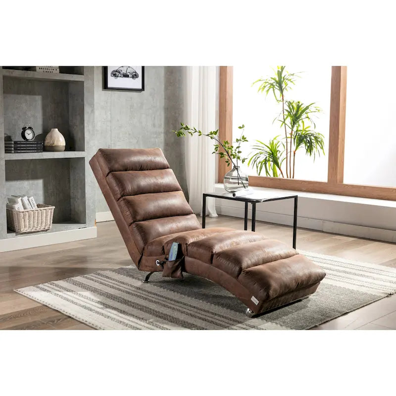 Chaise longue d'intérieur avec dossier inclinable