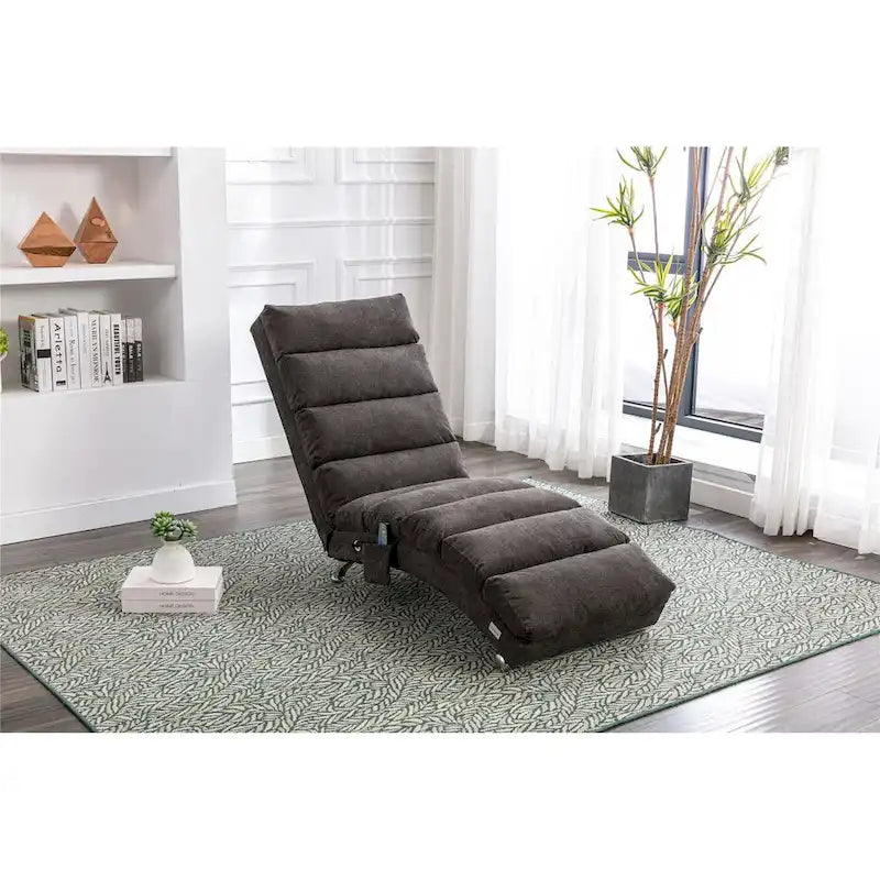 Chaise longue d'intérieur avec dossier inclinable