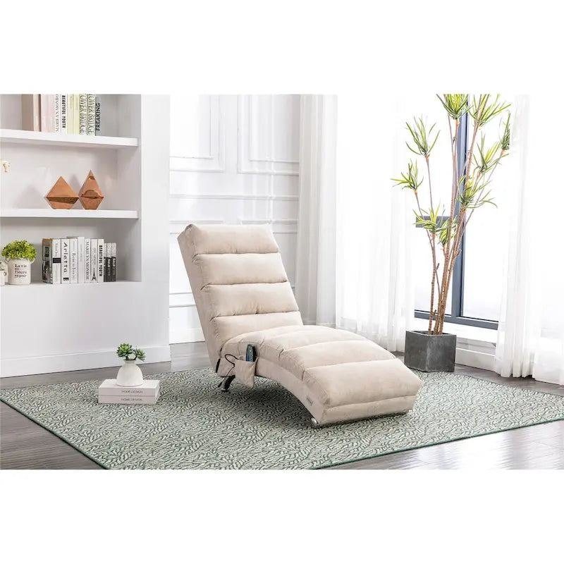 Chaise longue d'intérieur avec dossier inclinable