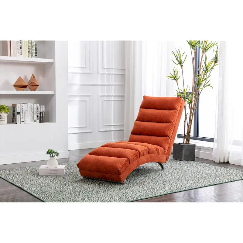 Chaise longue d'intérieur avec dossier inclinable