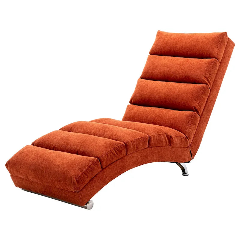 Chaise longue d'intérieur avec dossier inclinable