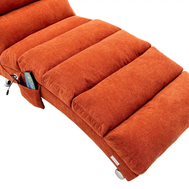 Chaise longue d'intérieur avec dossier inclinable