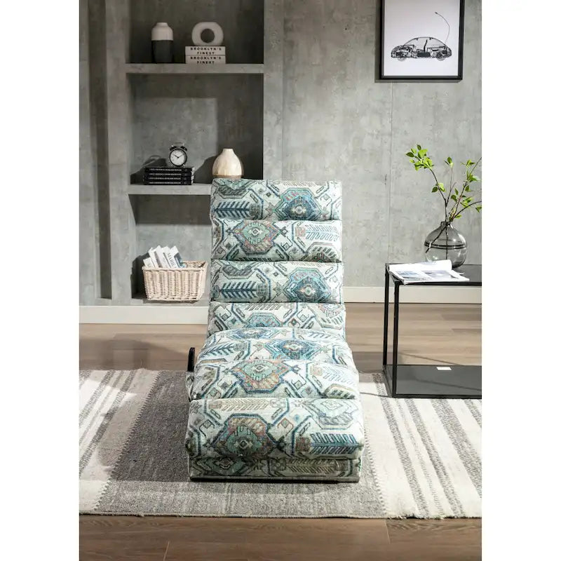 Chaise longue d'intérieur avec dossier inclinable