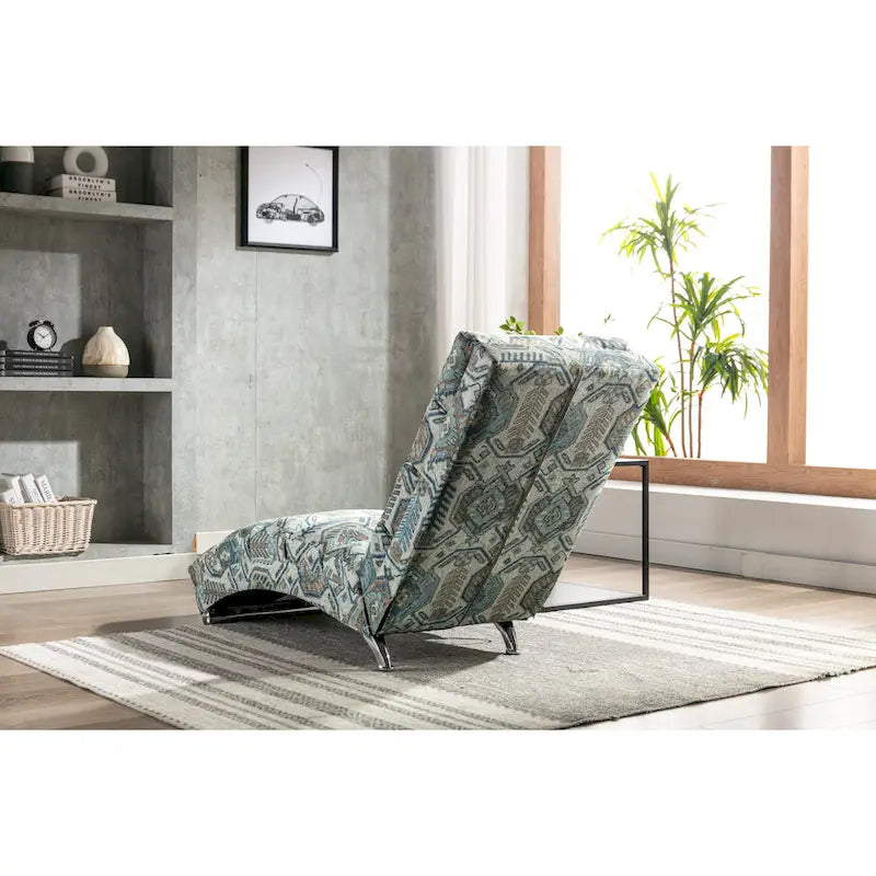 Chaise longue d'intérieur avec dossier inclinable