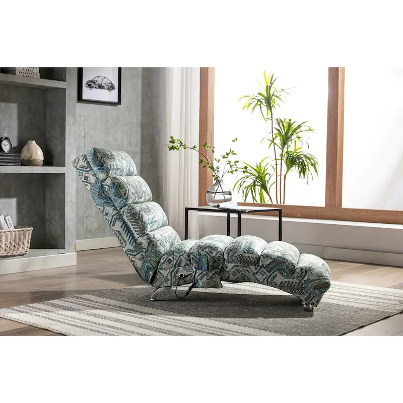Chaise longue d'intérieur avec dossier inclinable