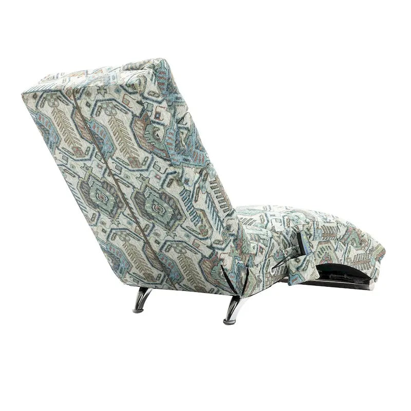 Chaise longue d'intérieur avec dossier inclinable