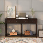 Console rustique avec tiroirs et étagère inférieure