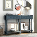 Console rustique avec tiroirs et étagère inférieure