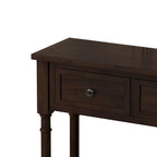Console rustique avec tiroirs et étagère inférieure