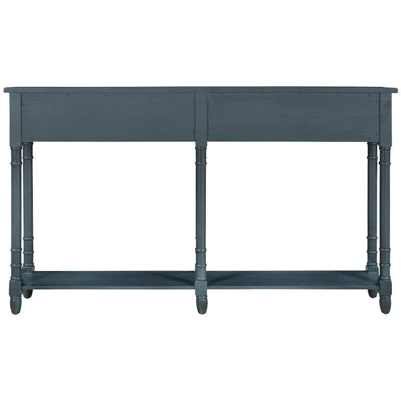 Console rustique avec tiroirs et étagère inférieure