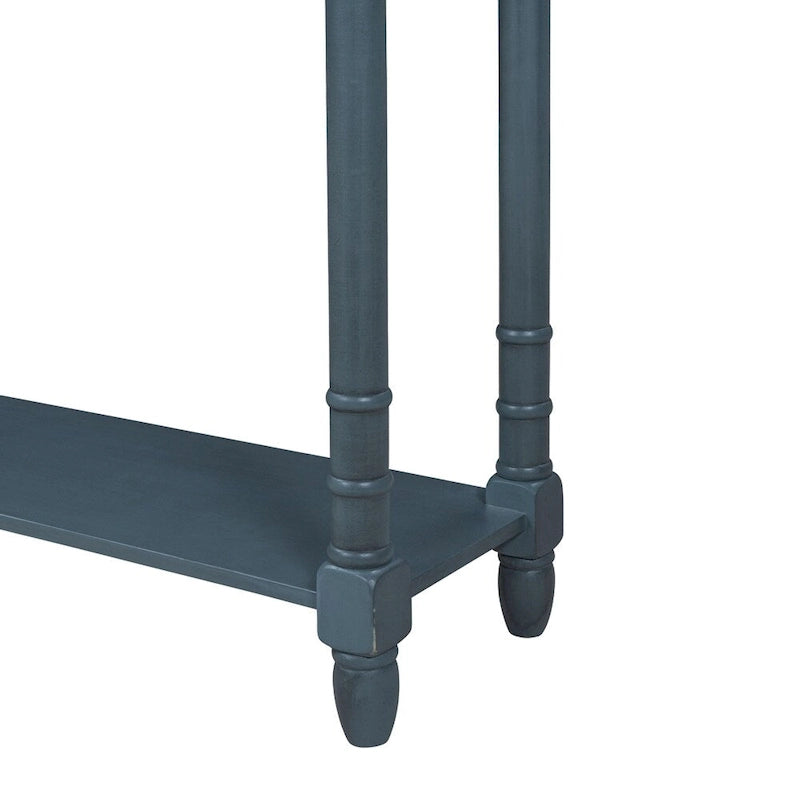 Console rustique avec tiroirs et étagère inférieure