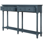 Console rustique avec tiroirs et étagère inférieure