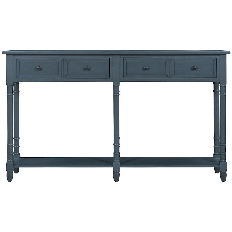 Console rustique avec tiroirs et étagère inférieure