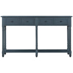 Console rustique avec tiroirs et étagère inférieure