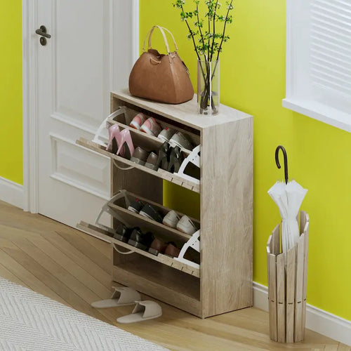 Meuble à chaussures 2 niveaux avec banc
